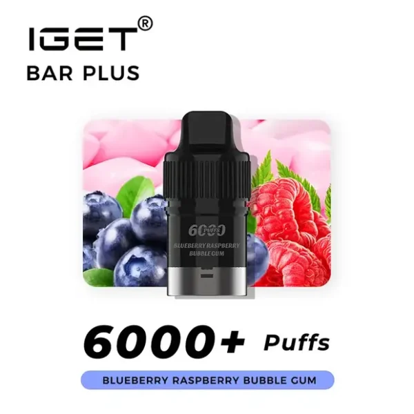 blueberry-raspberry-bubble-gum-iget-bar-plus-pod-6000-puffs.webp Blueberry Raspberry Bubble Gum – IGET Bar Plus Pod 6000 Puffs