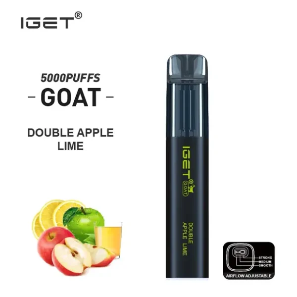 double-apple-lime-iget-goat-5000.webp Double Apple Lime – IGET Goat 5000 Puffs
