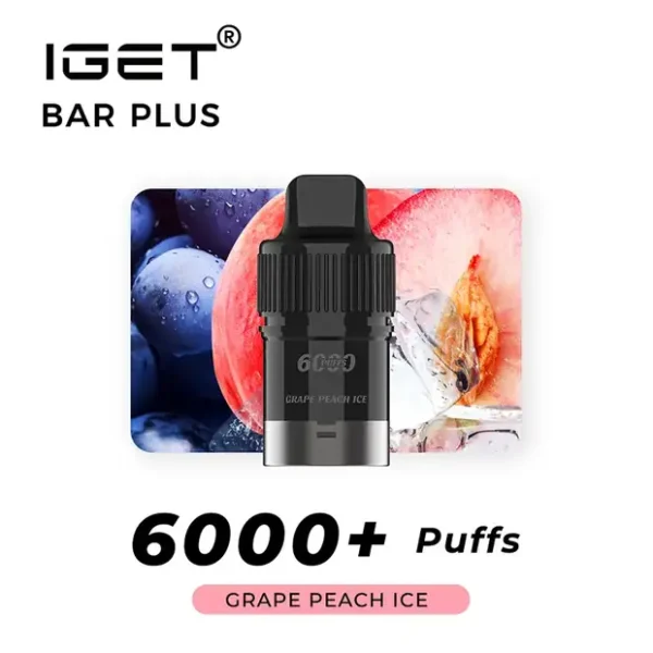 grape-peach-ice-iget-bar-plus-pod-6000-puffs.webp Grape Peach lce – IGET Bar Plus Pod 6000 Puffs