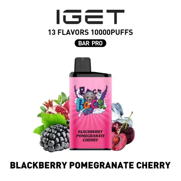 Blackberry Pomegranate Cherry IGET Bar Pro 10000 Puffs
