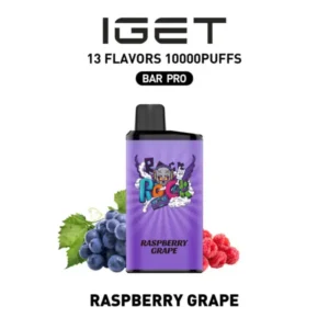 Raspberry Grape IGET Bar Pro 10000 Puffs