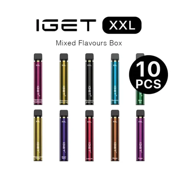 iget-xxl-mixed-flavours-box.webp IGET XXL Box Mixed Flavours (10PCS)